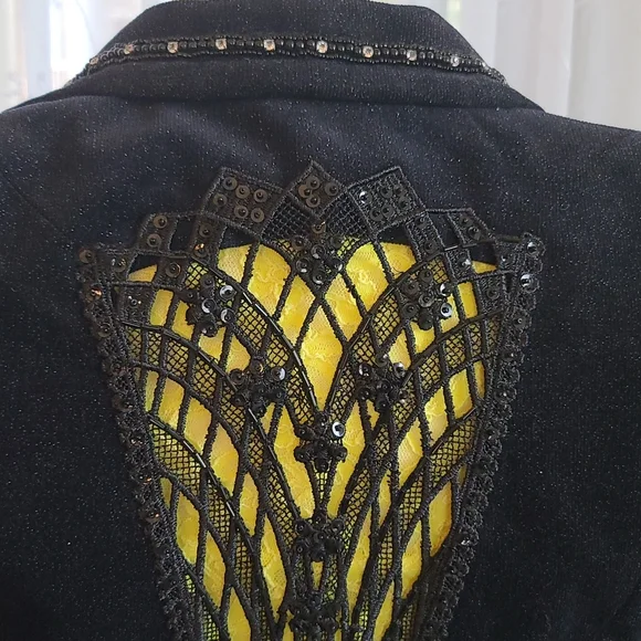 Bisou Bisou Black Sparkly Jacket - Picture 3 of 16